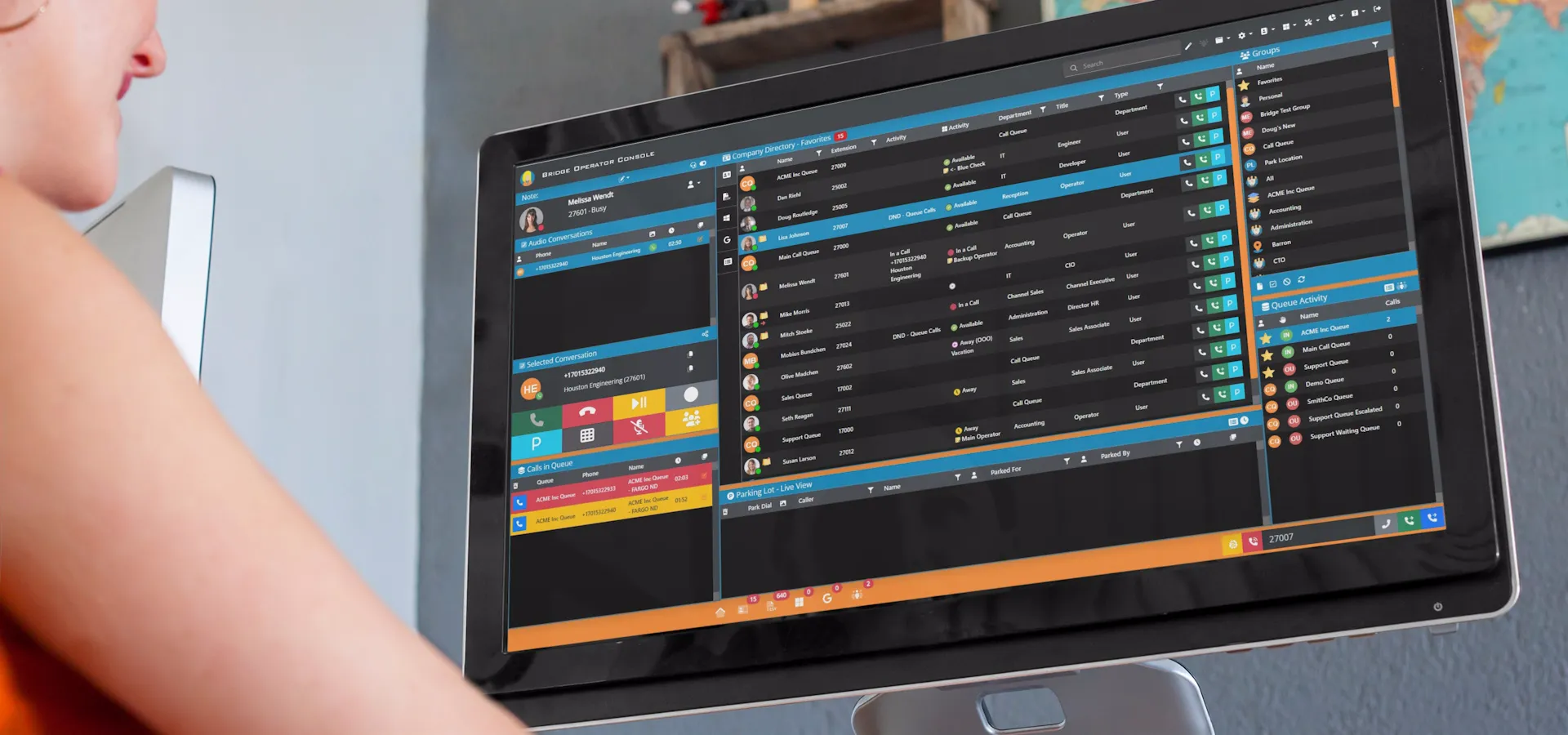 Bridge Operator Console for RingCentral - call management view